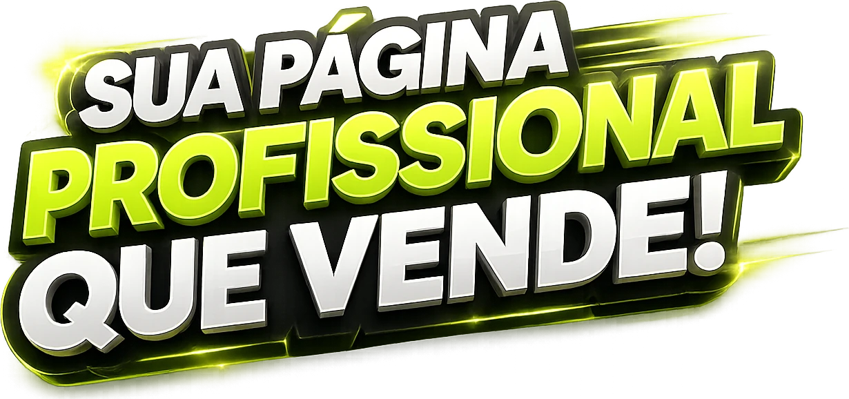 Sua página profissional que vende